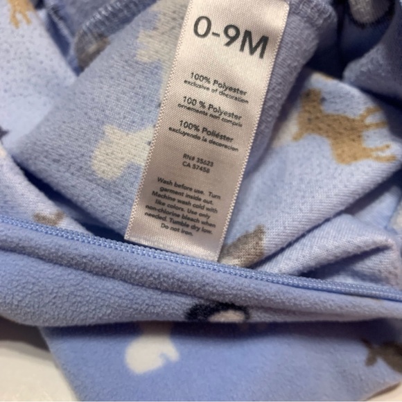 Child of Mine Blue Animal Print Onesie 9 Months - Picture 5 of 7